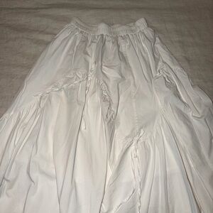 Frank & Oak White A-Line Skirt